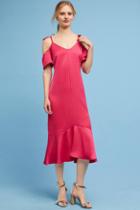 Miranda Dunn Satin Open-shoulder Dress