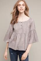Eri + Ali Pleated Bell-sleeve Henley