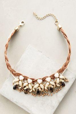 Anthropologie Braided Blooms Bib Necklace