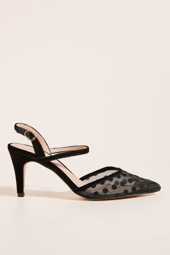 Anthropologie Baker Velvet Heels