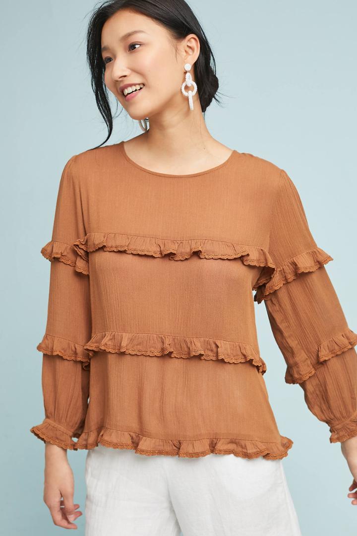 Eri + Ali Penhors Ruffled Top