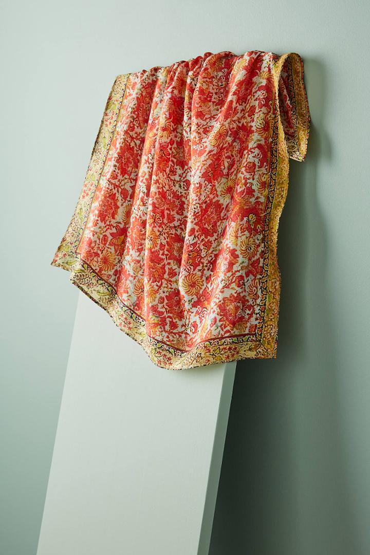 Anthropologie Dahlia Silk Scarf