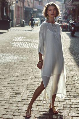 Eberjey Marlowe Caftan White M/l Tops