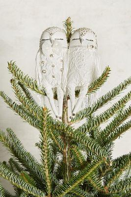 Anthropologie Owl Couplet Tree Topper