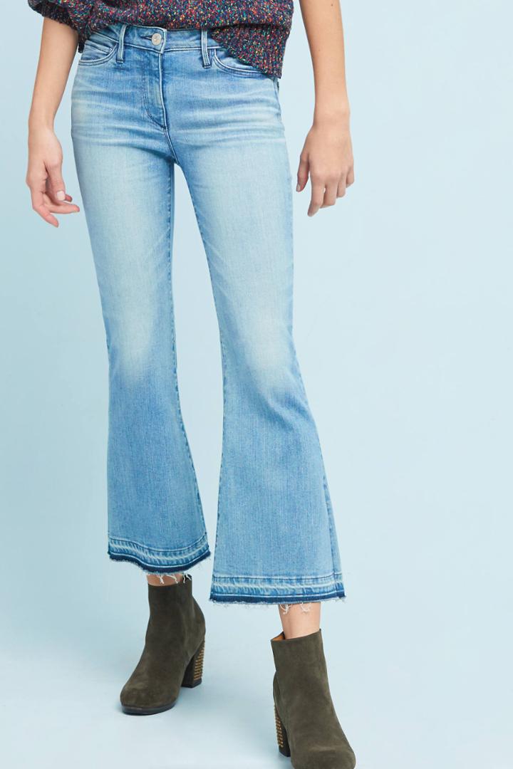 3x1 Nyc W25 Midway Mid-rise Cropped Flared Jeans