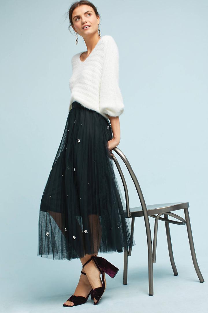 Eva Franco Pearl Tulle Skirt