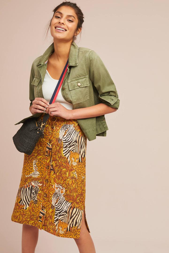Maeve Jungle Pencil Skirt