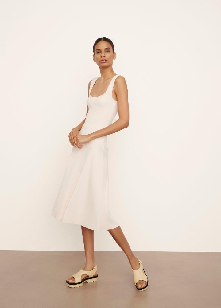 Vince Rib Sweetheart Neck Camisole Dress