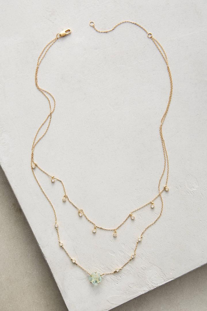 Anthropologie Stone Sequence Layering Necklace