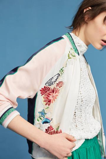 Paul & Joe Sister Les Fleurs Embellished Bomber