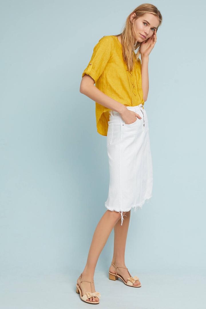 Mcguire Carangi Distressed Denim Skirt