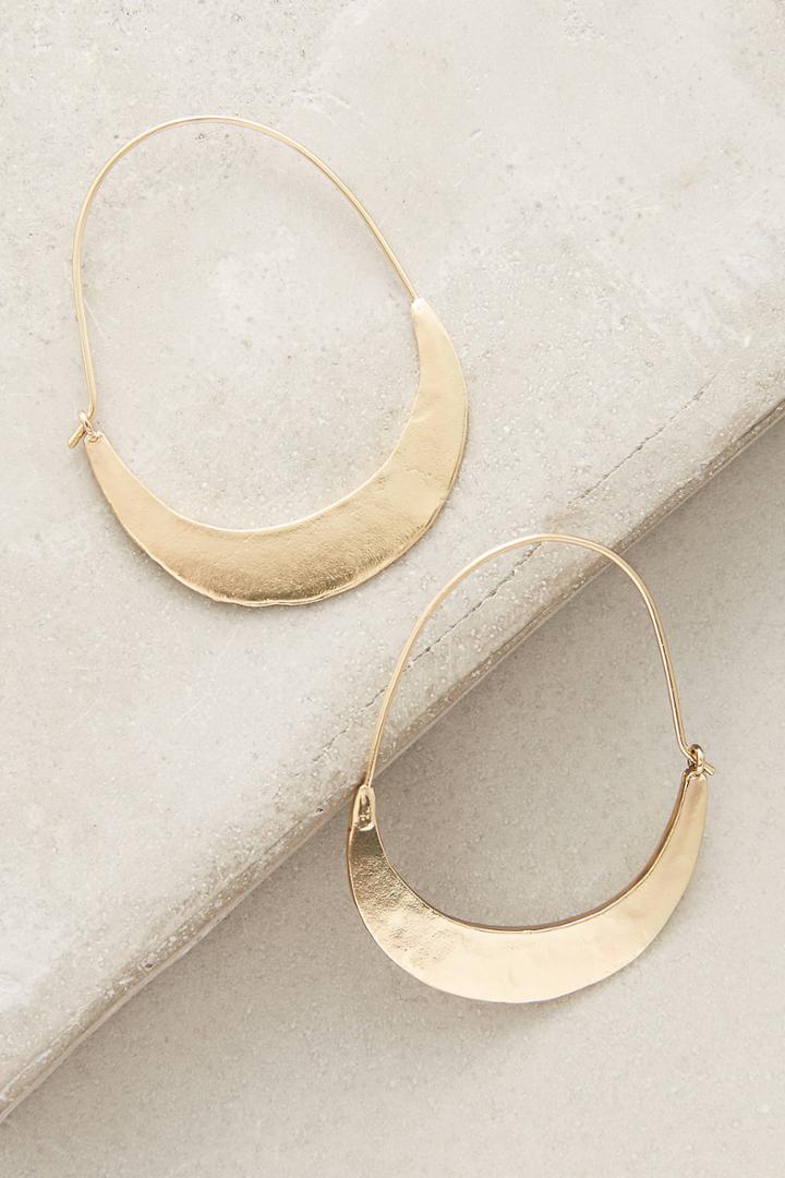Anthropologie Crescent Hoop Earrings