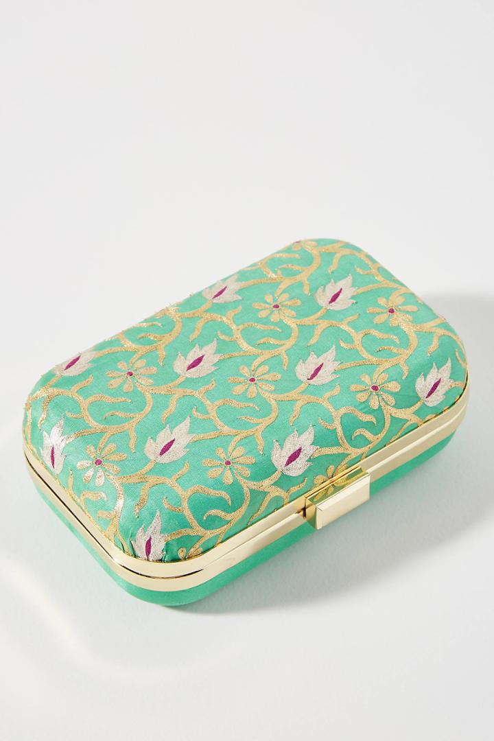 Anthropologie Painted Garden Box Clutch