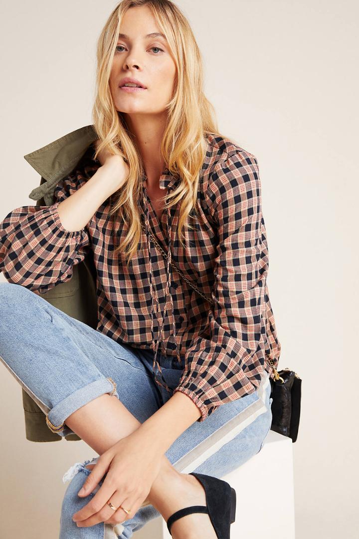 Seen Worn Kept Alice Plaid Blouse