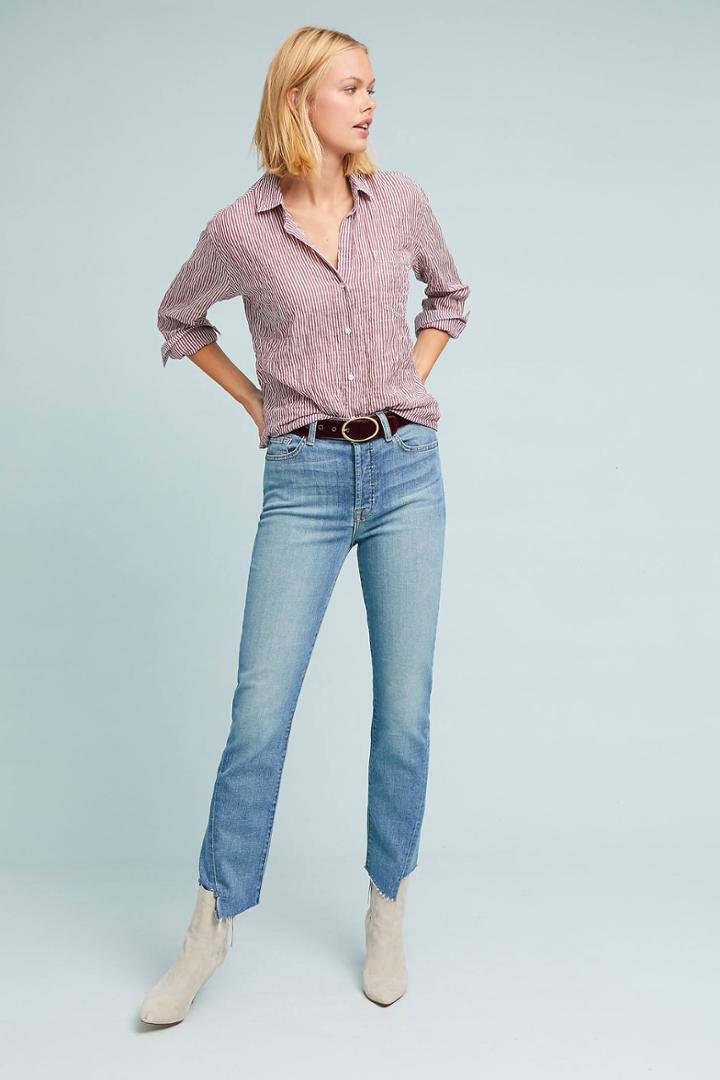 7 For All Mankind Edie High-rise Straight Ankle Jeans