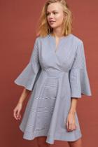 Adria Moss Poplin Bell-sleeved Dress
