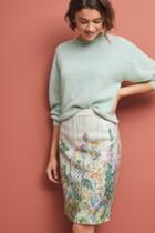 Geisha Sequin Garden Pencil Skirt