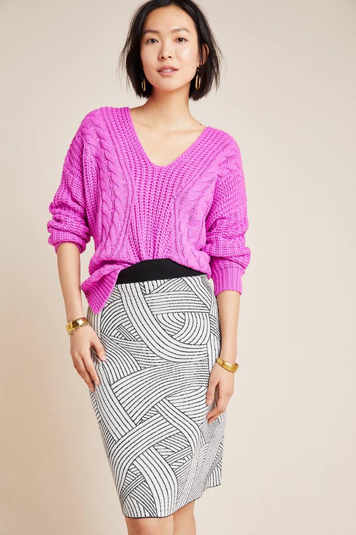 Maeve Jovana Sweater Pencil Skirt