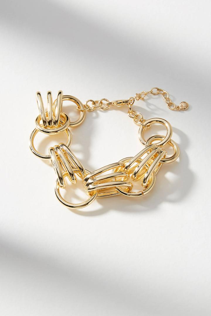 Anthropologie Interlocking Chain Bracelet