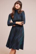 Ottod'ame Chevron Mock Neck Dress