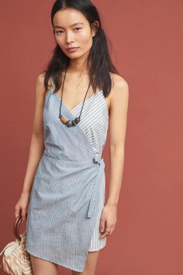 Skies Are Blue Two-toned Wrap Romper