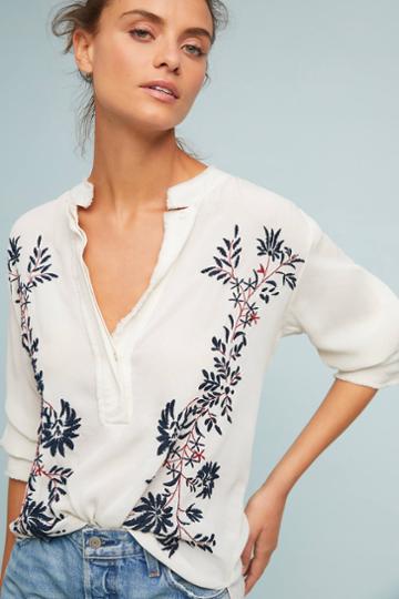 Second Female Retreat Embroidered Henley