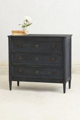 Anthropologie Washed Wood Three-drawer Dresser