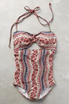 Lauren Moffatt Paisley Twist One-piece Blue Motif