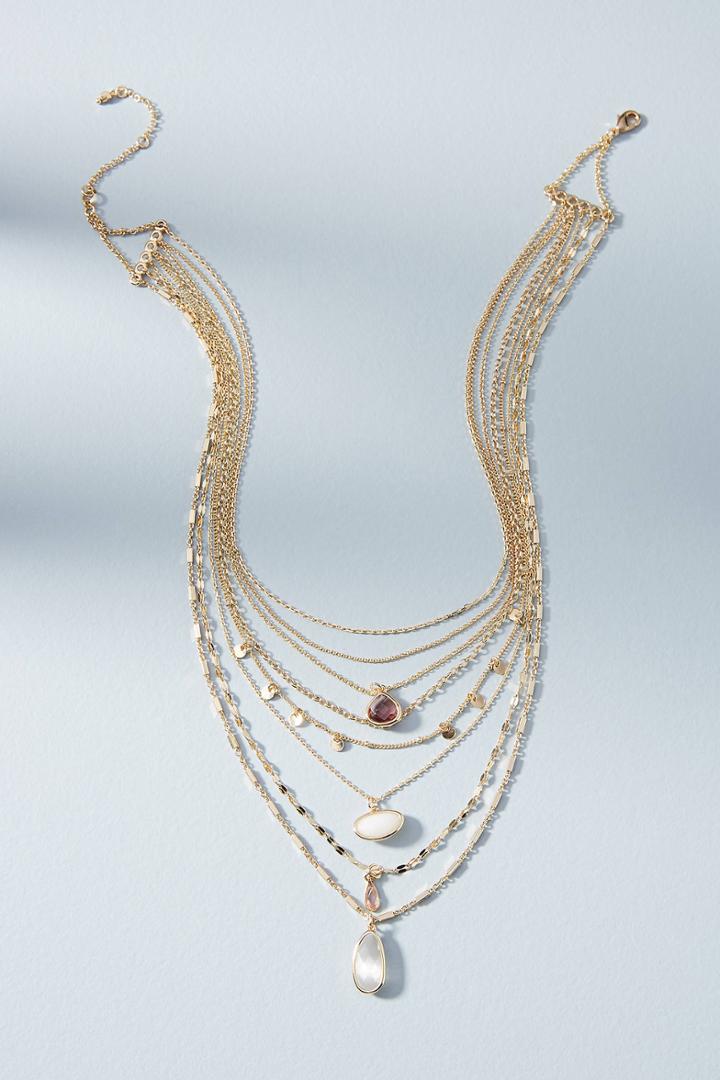 Anthropologie Ramona Layered Stone Necklace