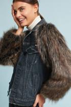 Mother The Drifter Faux Fur-sleeved Jacket
