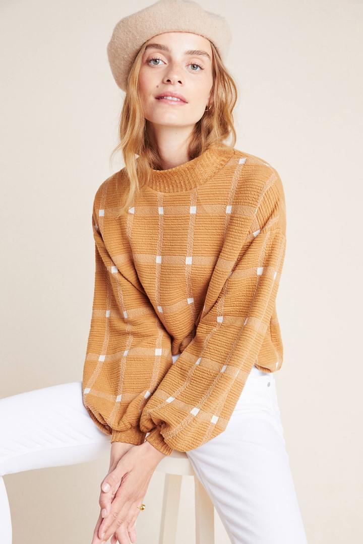 Anthropologie Bonnie Balloon-sleeved Pullover