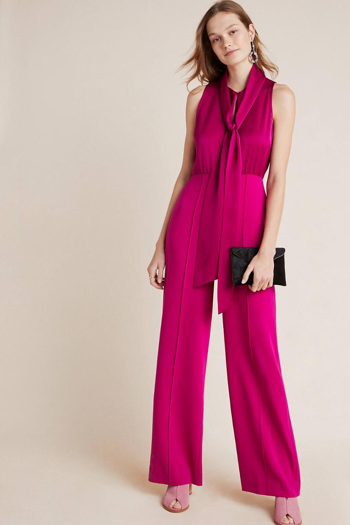 Dvf Virginie Neck-tie Jumpsuit