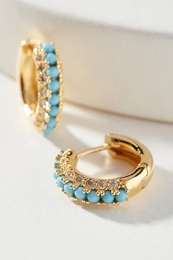 Anthropologie Barnet Huggie Hoop Earrings