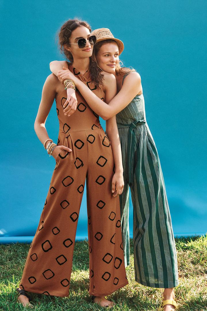 Eva Franco Faith Block-printed Jumpsuit