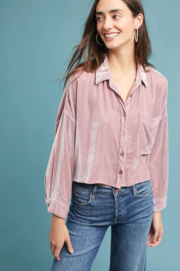 Mara Hoffman Velvet Buttondown