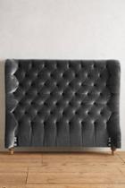 Anthropologie Velvet Tufted Wingback Headboard