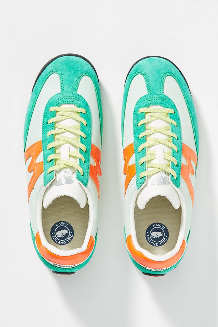 Karhu Green Colorblocked Sneakers