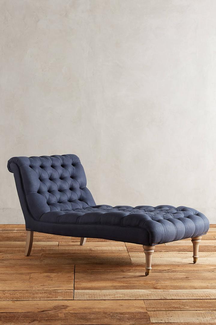 Anthropologie Linen Orianna Chaise