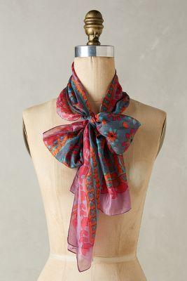 Anthropologie Pintura Skinny Silk Scarf