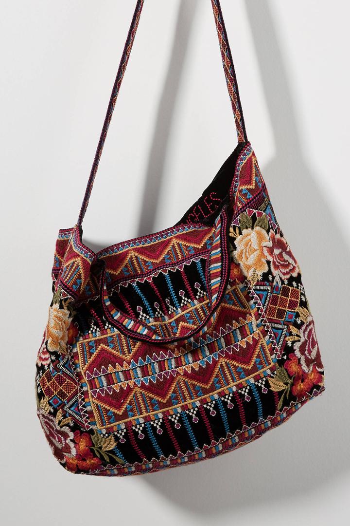 Johnny Was Marjan Velvet Tote Bag