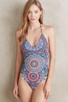 Red Carter Paisley Maillot Blue Motif
