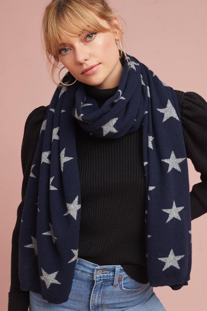 Rose And Rose Cashmere Star Scarf