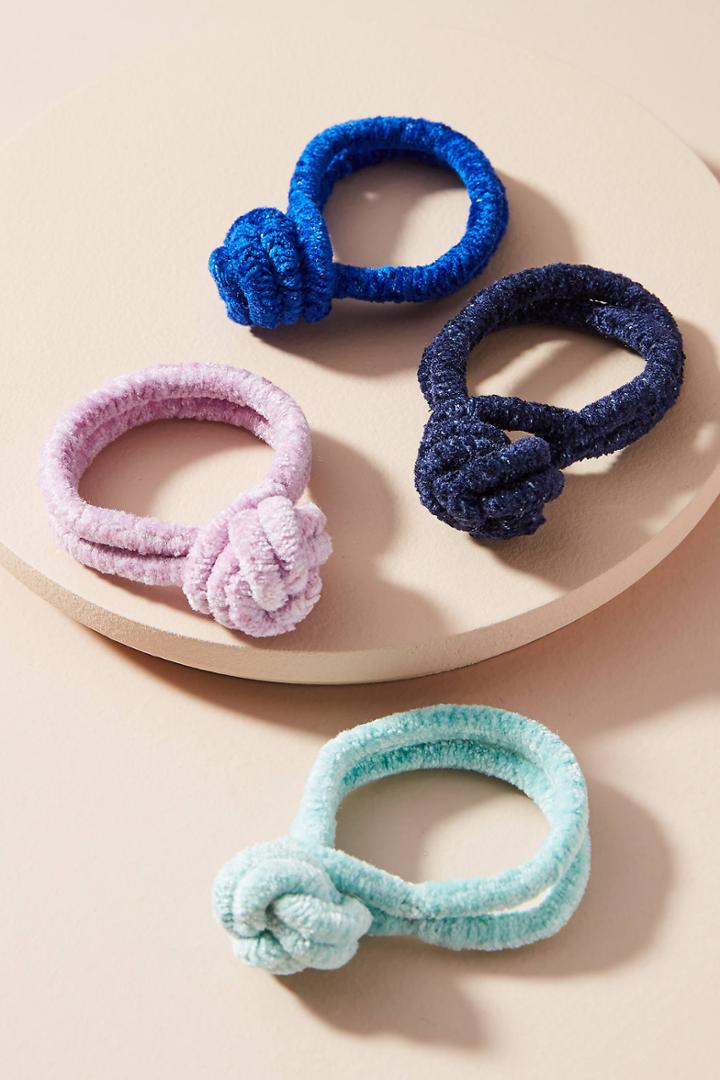 Anthropologie Knotted Pony Holder Set