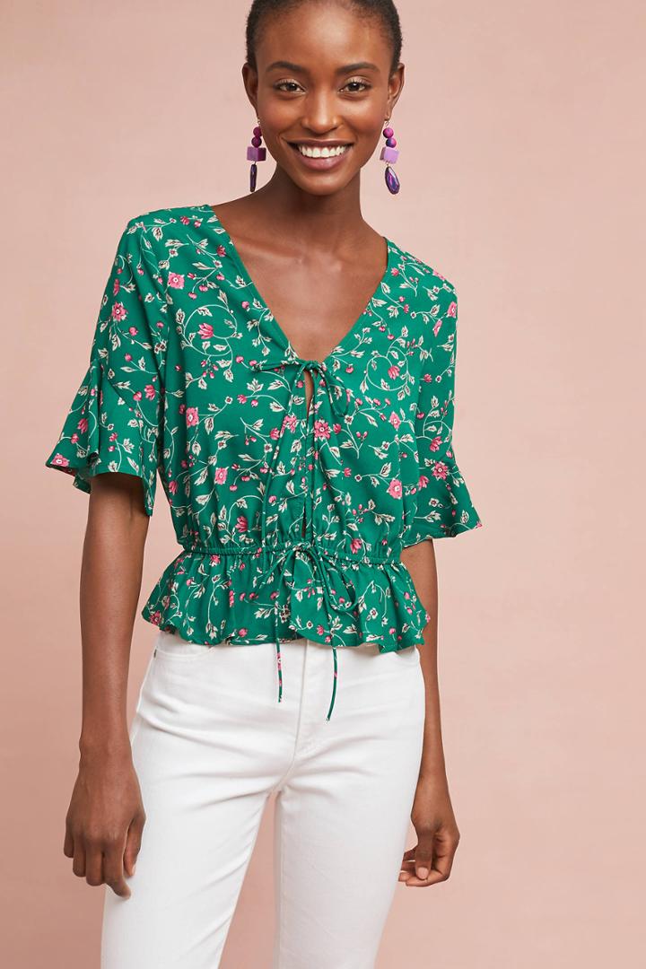 Moon River Eden Floral Blouse