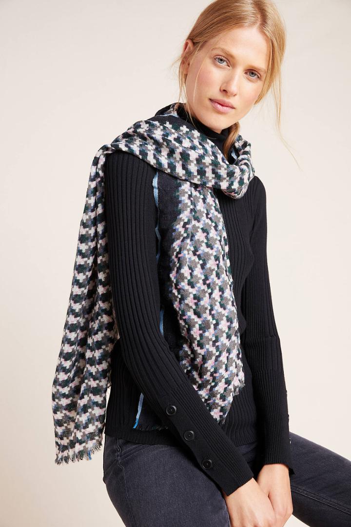 Epice Geometric Wool Scarf