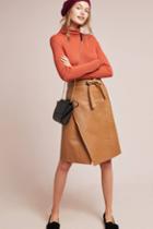 Lilya Leather Wrap Skirt