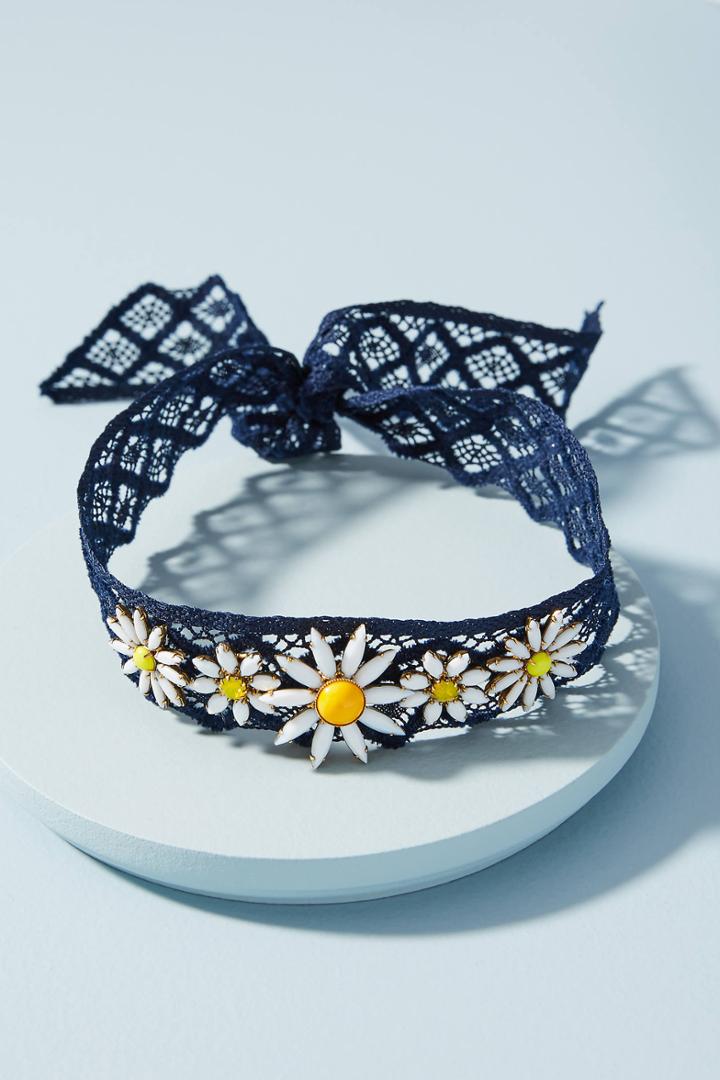 Elizabeth Cole Daisy Lace Choker Necklace