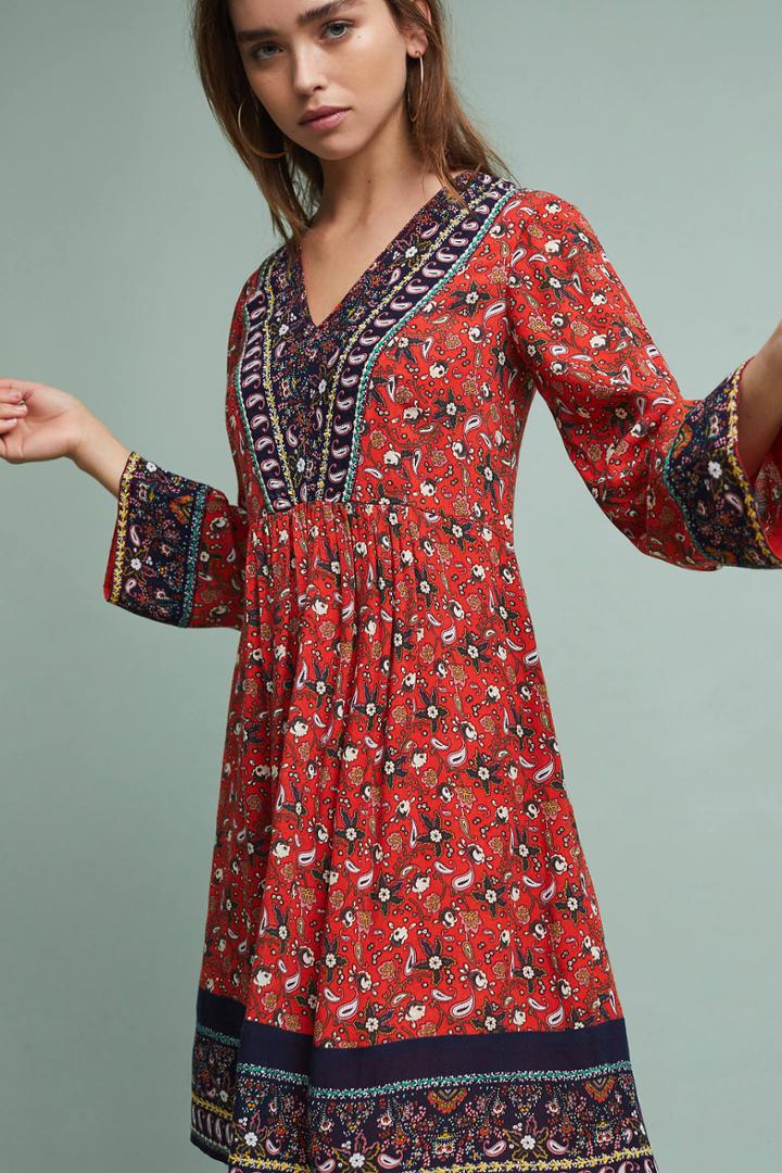Akemi + Kin Sierra Embroidered Shift Dress