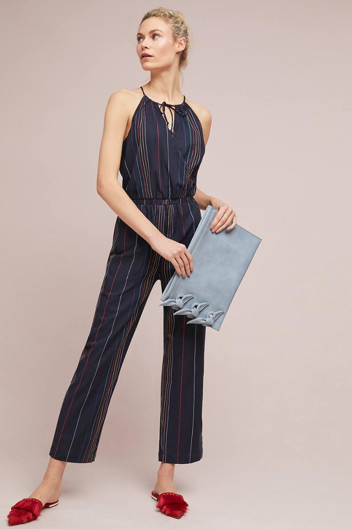 Dolan Left Coast Striped Halter Jumpsuit