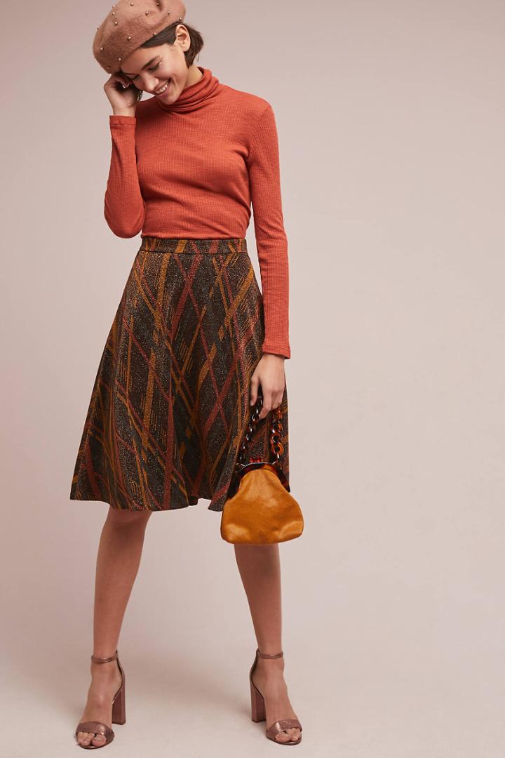 Ottod'ame Zoila Metallic Skirt